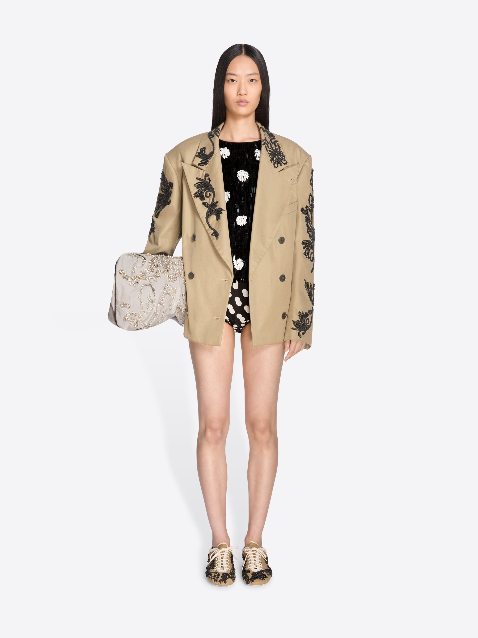 Oversized Embroidered Blazer