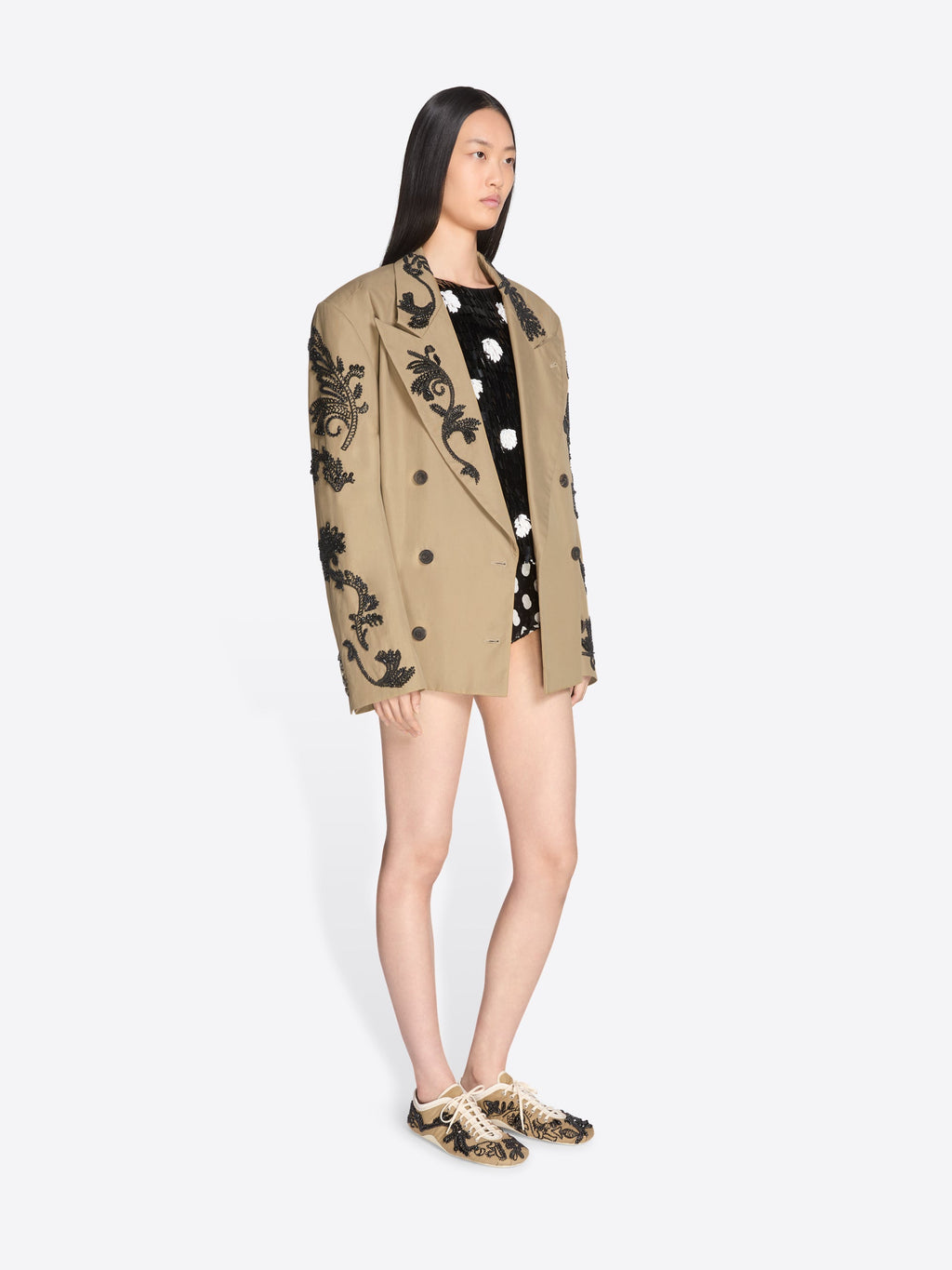 Oversized Embroidered Blazer