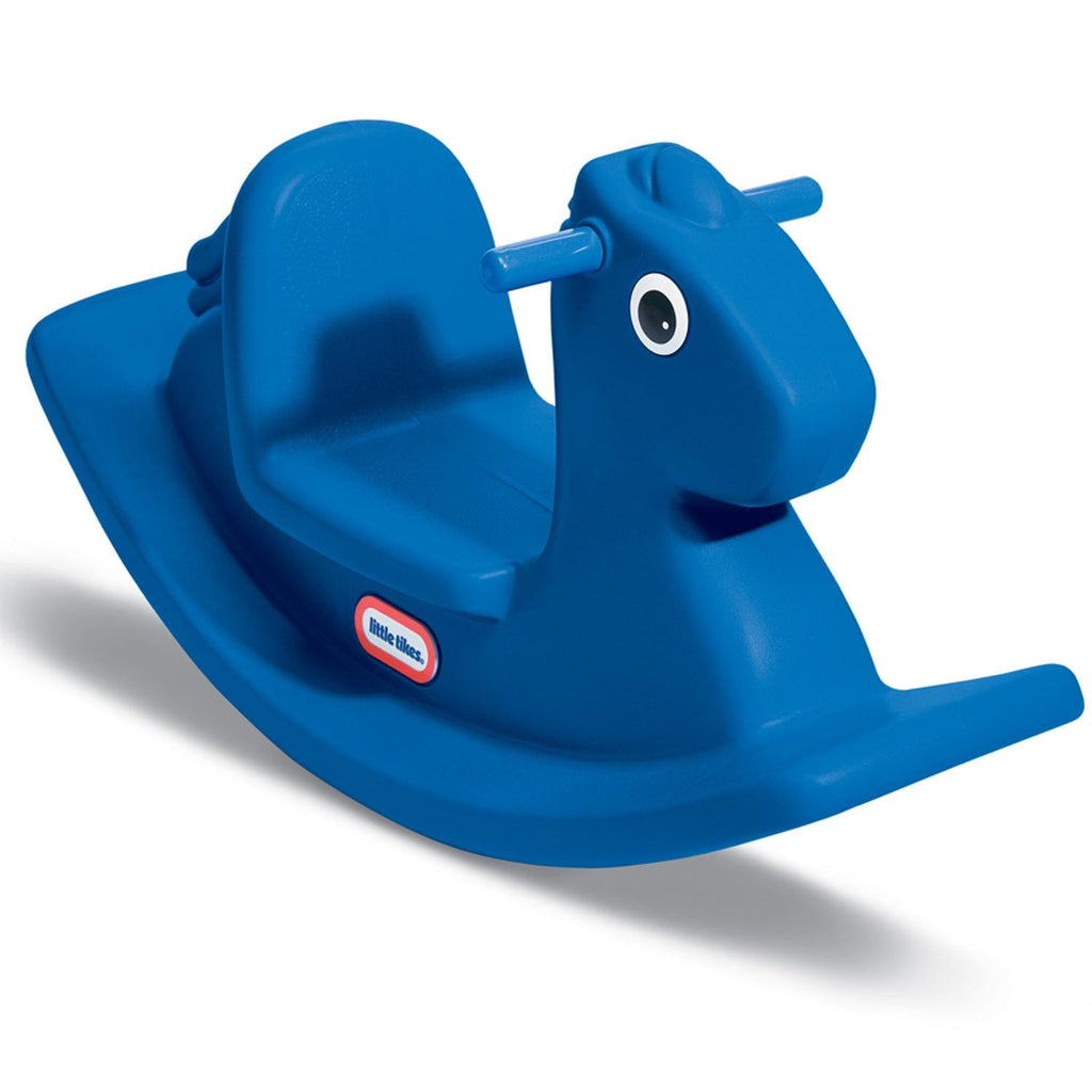 Rocking Horse - Primary Blue - Compact Toddler Rocker for Indoor and Outdoor Play for Balance-Focused Toddler Adventures
