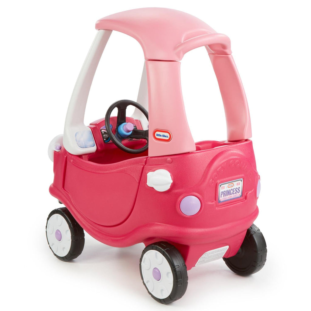 Princess Cozy Coupe - Pink Ride-On Car with Parent Push Handle for Growing Toddler Riding Adventures
