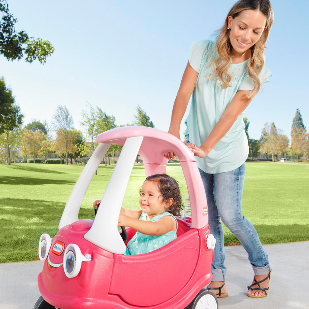 Princess Cozy Coupe - Pink Ride-On Car with Parent Push Handle for Growing Toddler Riding Adventures