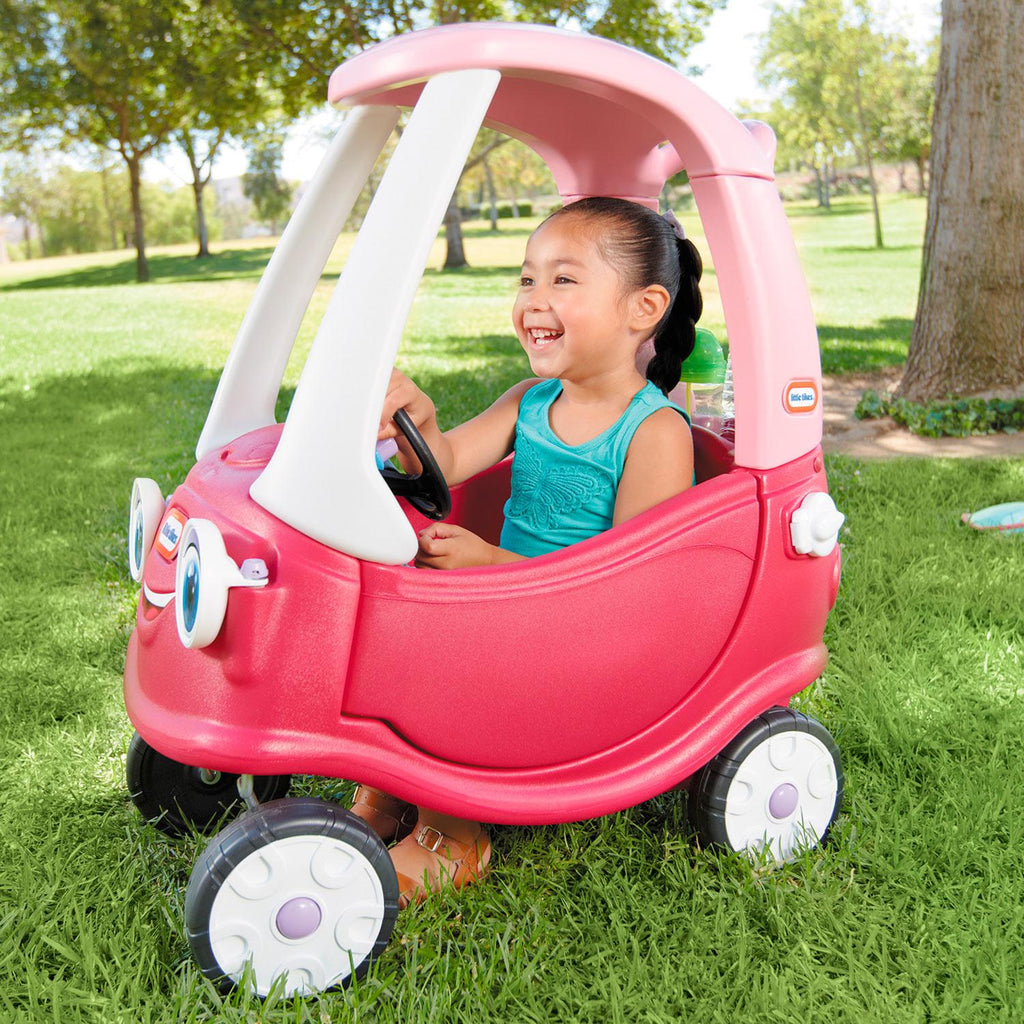 Princess Cozy Coupe - Pink Ride-On Car with Parent Push Handle for Growing Toddler Riding Adventures