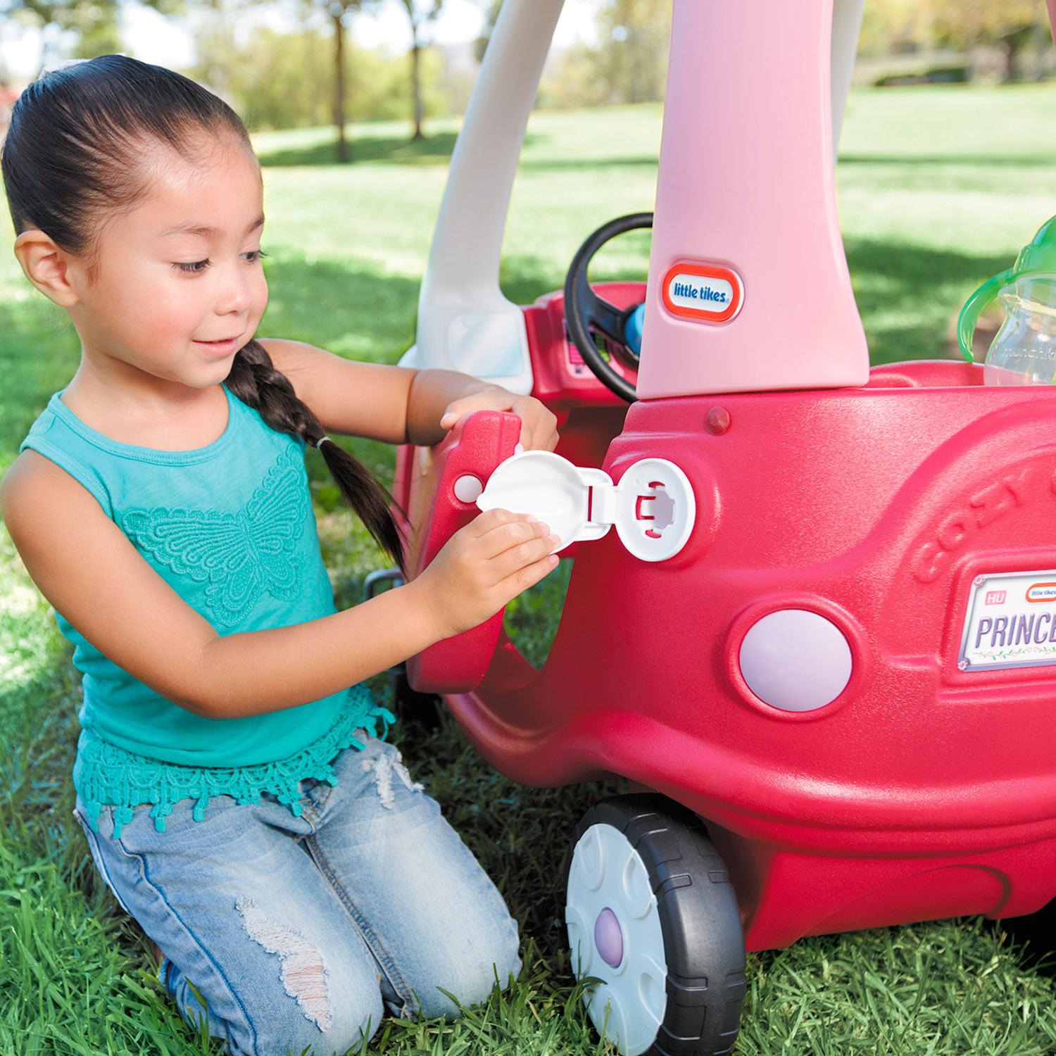 Princess Cozy Coupe - Pink Ride-On Car with Parent Push Handle for Growing Toddler Riding Adventures