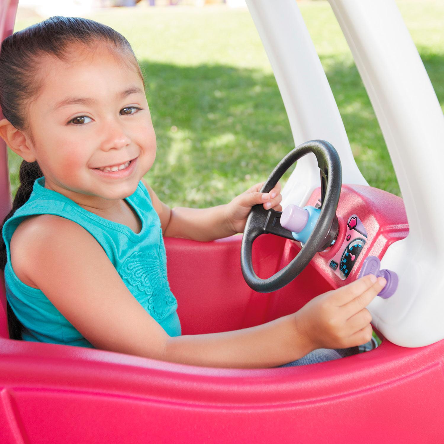 Princess Cozy Coupe - Pink Ride-On Car with Parent Push Handle for Growing Toddler Riding Adventures