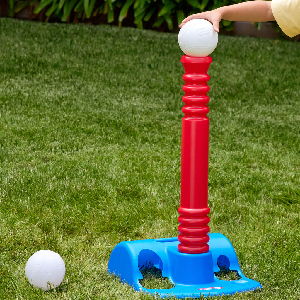 TotSports T-Ball Set - Beginner Batting Set with Adjustable Tee for Early Baseball and Softball Practice