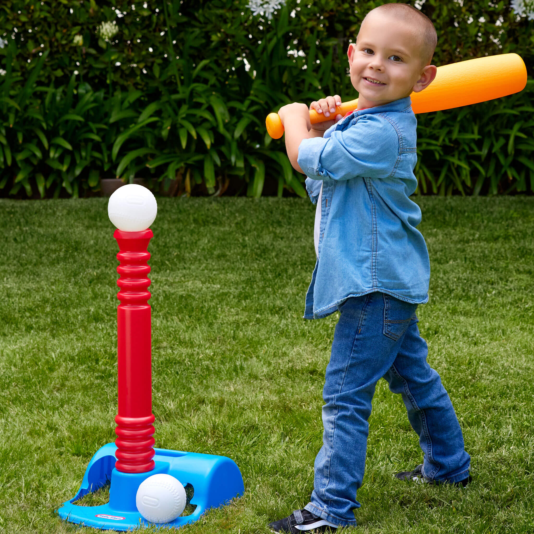 TotSports T-Ball Set - Backyard Baseball Practice Set for Young Players for Solo or Group Batting Practice