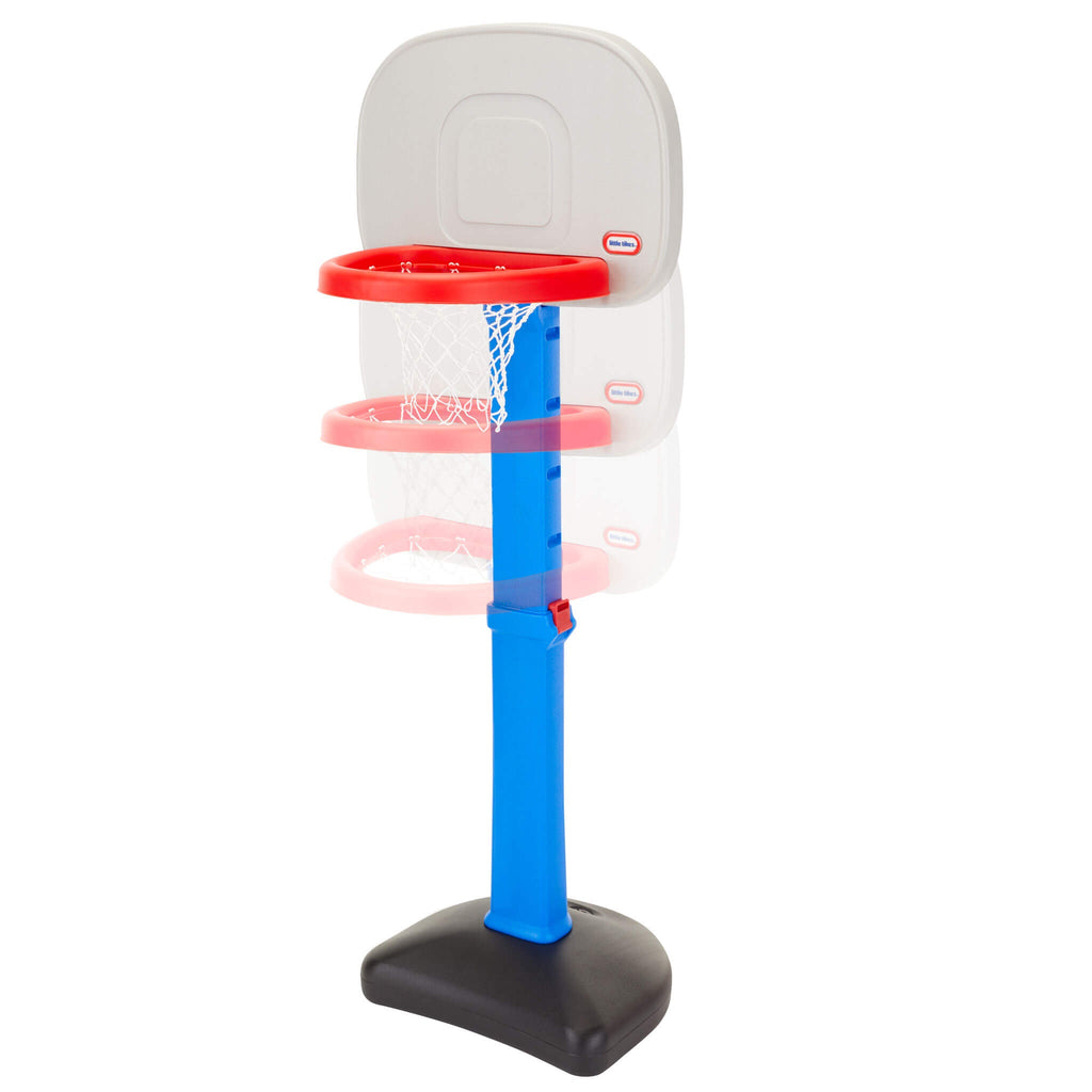 TotSports Easy Score Basketball Set - Adjustable Toddler Hoop with Oversized Rim for Early Basketball Practice and Active Play