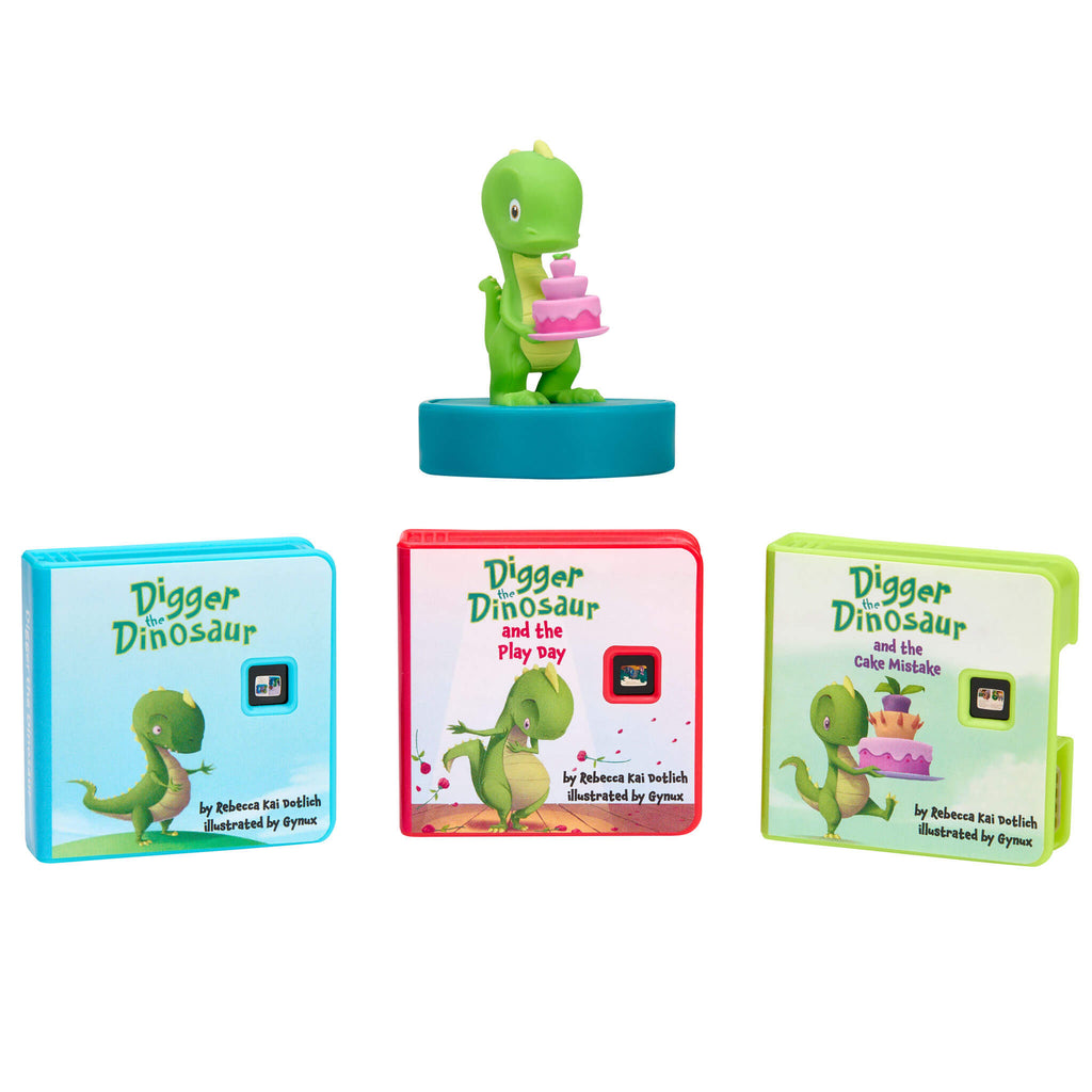 Story Dream Machine Harper Collins Digger the Dinosaur - Three-Story Dinosaur Projector Collection for Dinosaur-Themed Read-Along Adventures