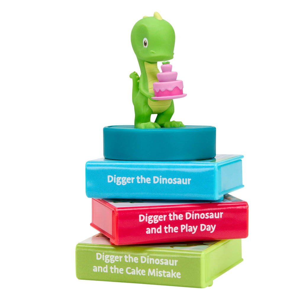 Story Dream Machine Harper Collins Digger the Dinosaur - Three-Story Dinosaur Projector Collection for Dinosaur-Themed Read-Along Adventures