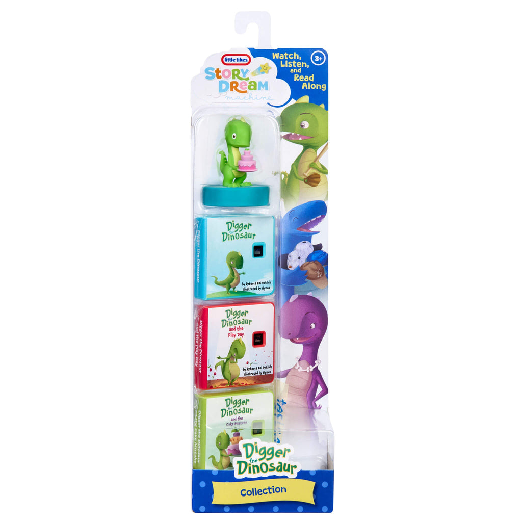 Story Dream Machine Harper Collins Digger the Dinosaur - Three-Story Dinosaur Projector Collection for Dinosaur-Themed Read-Along Adventures
