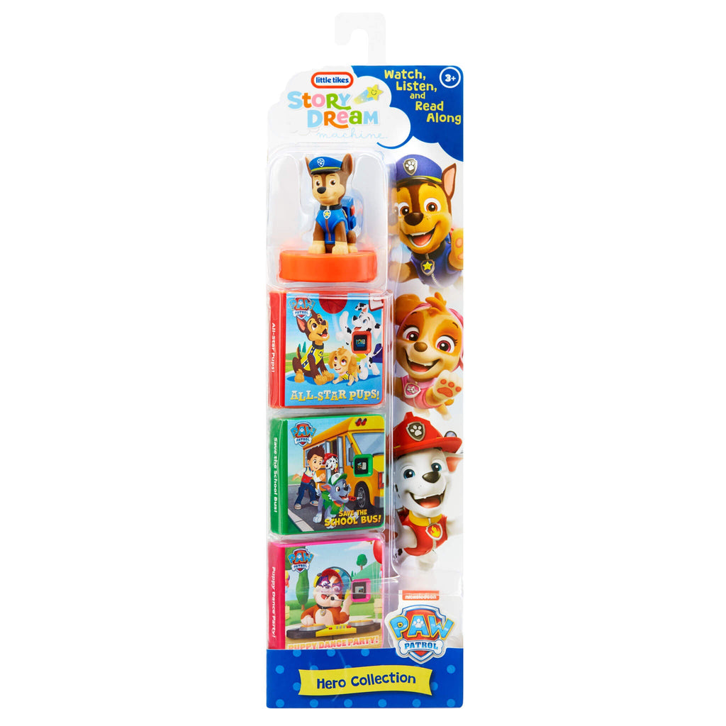 Story Dream Machine Paramount PAW Patrol Hero Collection - Three-Story Projector Pack with Chase Character for Interactive Storytime and Read-Along Play