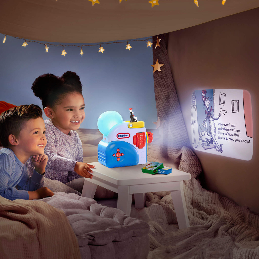 Story Dream Machine Dr. Seuss Starter Pack - Portable Story Projector Set with Character Figurine for Read-Along Adventures at Home or Away