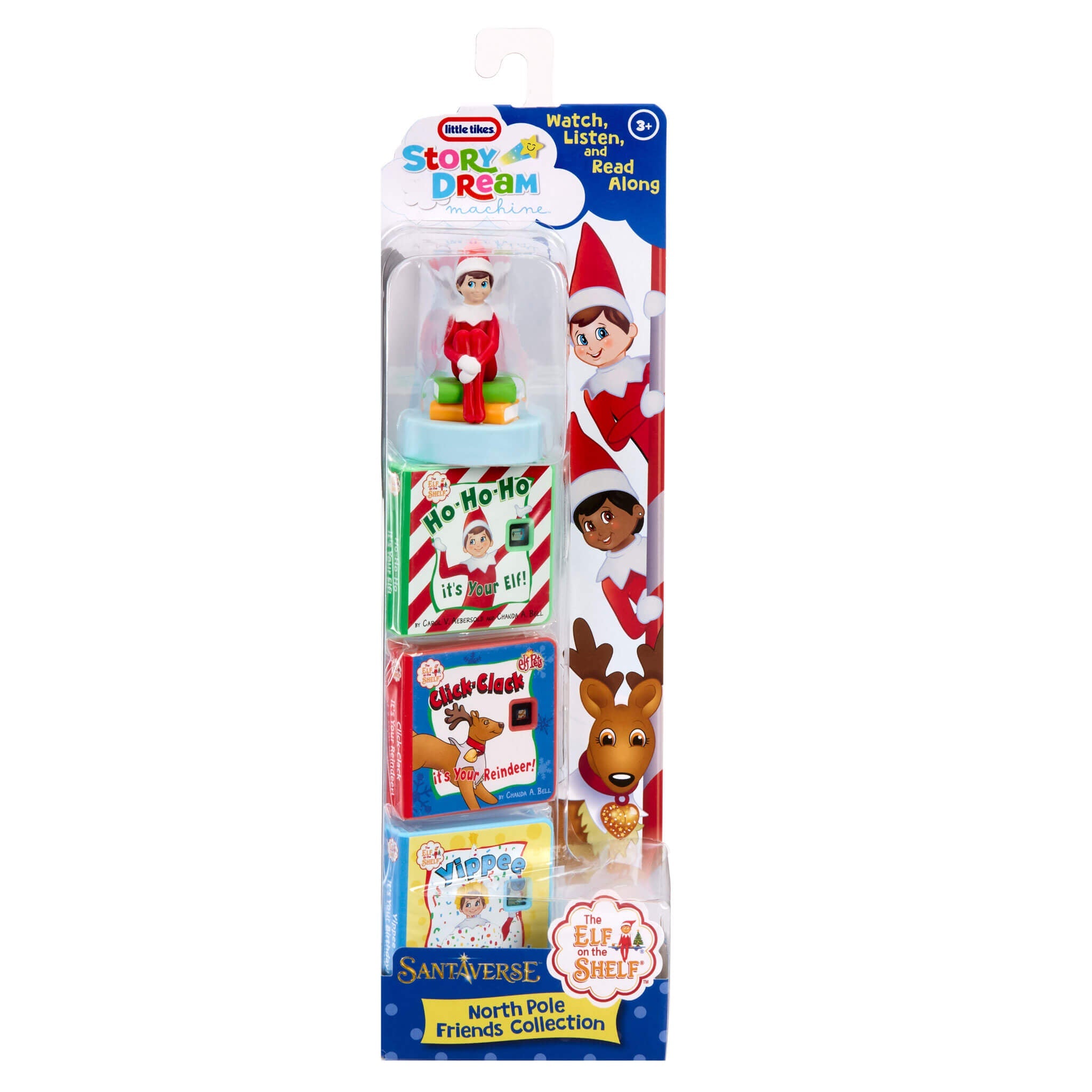 Story Dream Machine The Elf on the Shelf Santaverse North Pole Friends Collection - Holiday Story Projector Collection with Character for Seasonal Read-Along Storytime