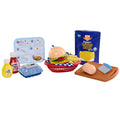 Creative Chefs Cheeseburger and Fries Kit - Pretend Cooking Kit with Reusable Burger and Fries Mix for Backyard Barbecue and Restaurant Role Play
