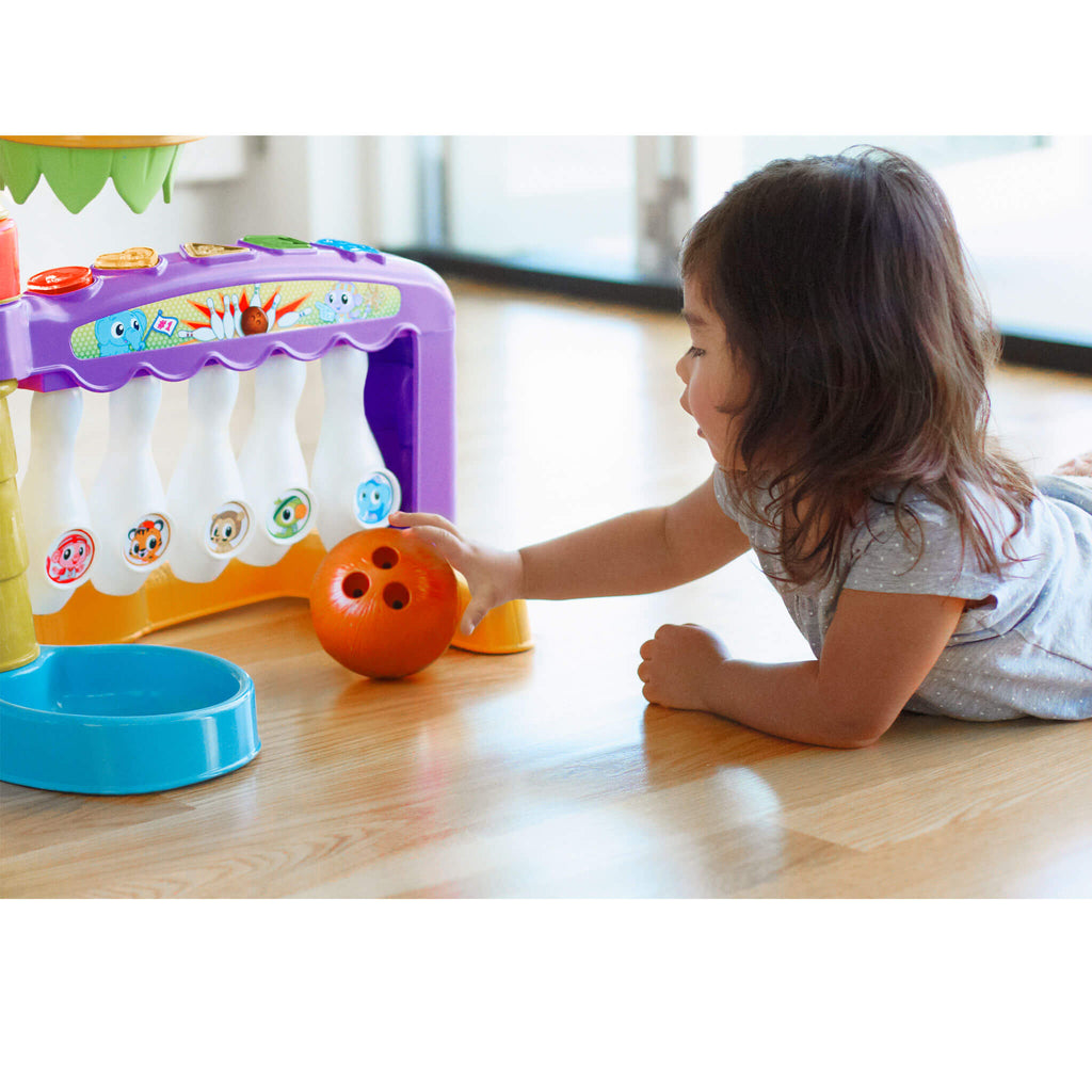 Learn and Play 3-in-1 Sports Zone - Basketball, Soccer and Bowling Activity Center for Active Indoor Play and Motor Practice