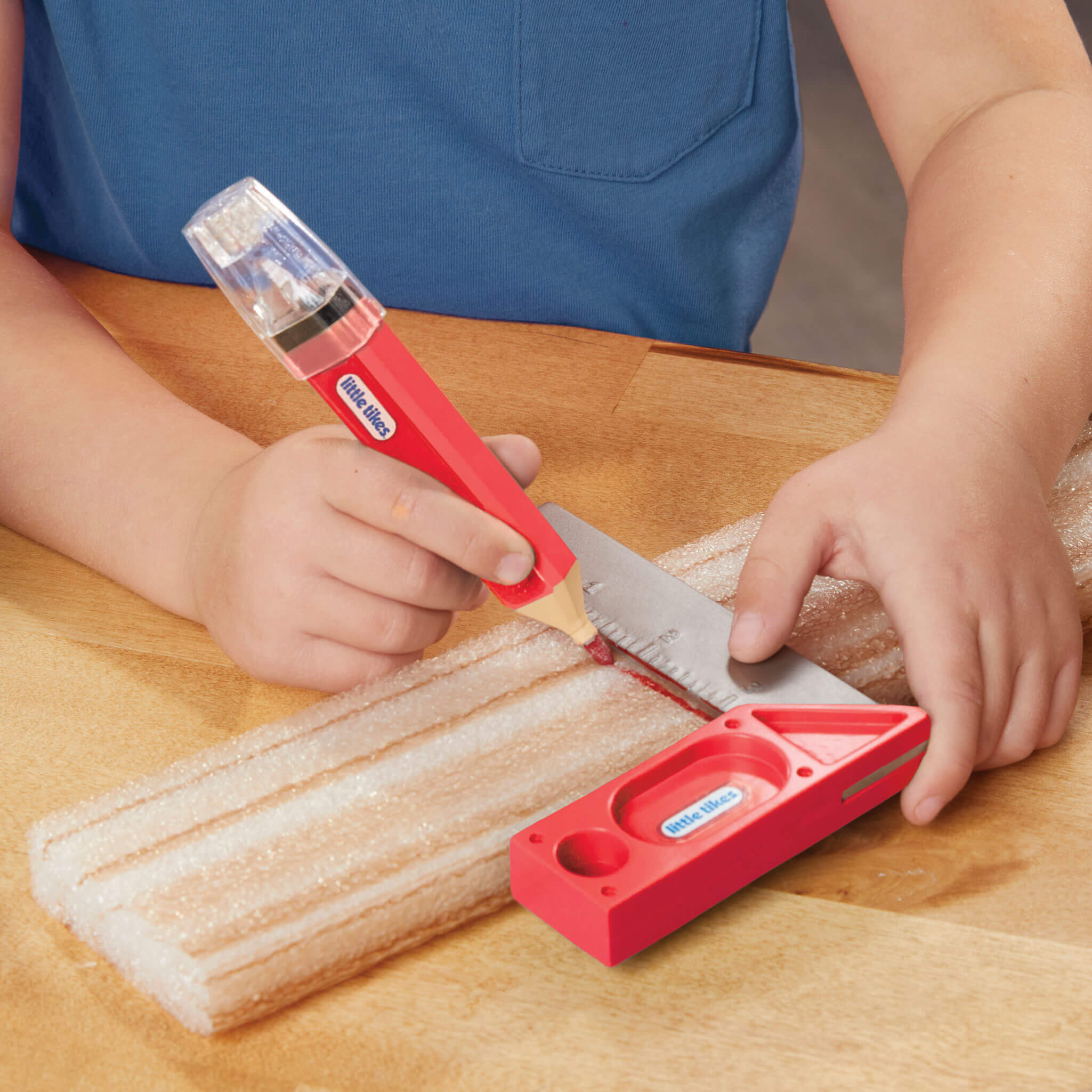Creative Construction Measure and Cut Set - Kids Measuring and Pretend Cutting Workshop Set for Early Construction Concepts and Role Play
