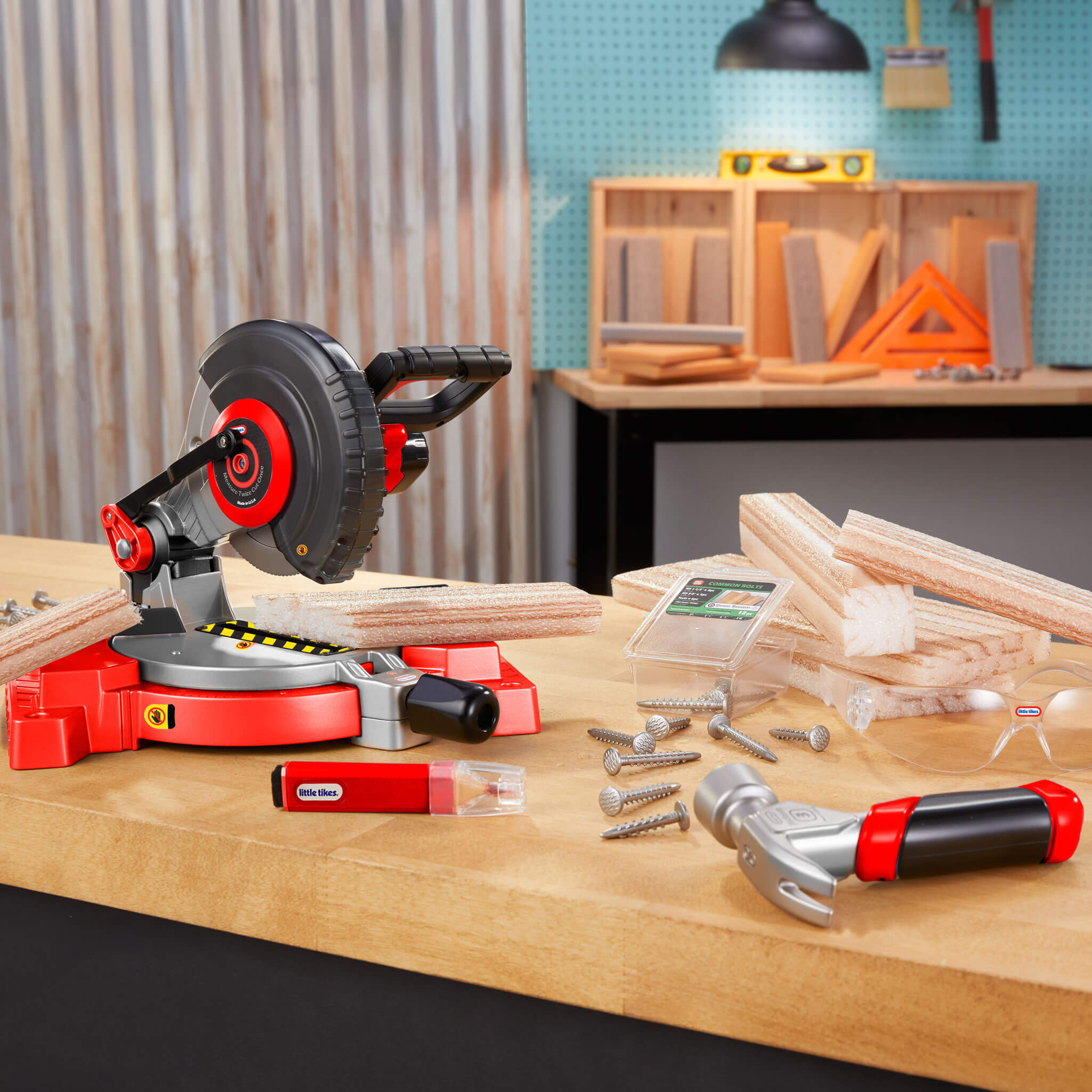 Creative Construction Power Cuts Set - Pretend Power Tool Set for Construction Play for Workshop Role Play and Creative Projects