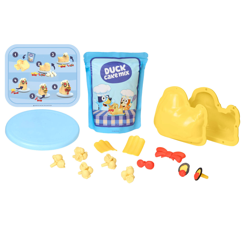 Creative Chefs Bluey - Duck Cake Kit - Pretend Baking Kit with Recipe Cards and Play Ingredients for Creative Dessert Role Play
