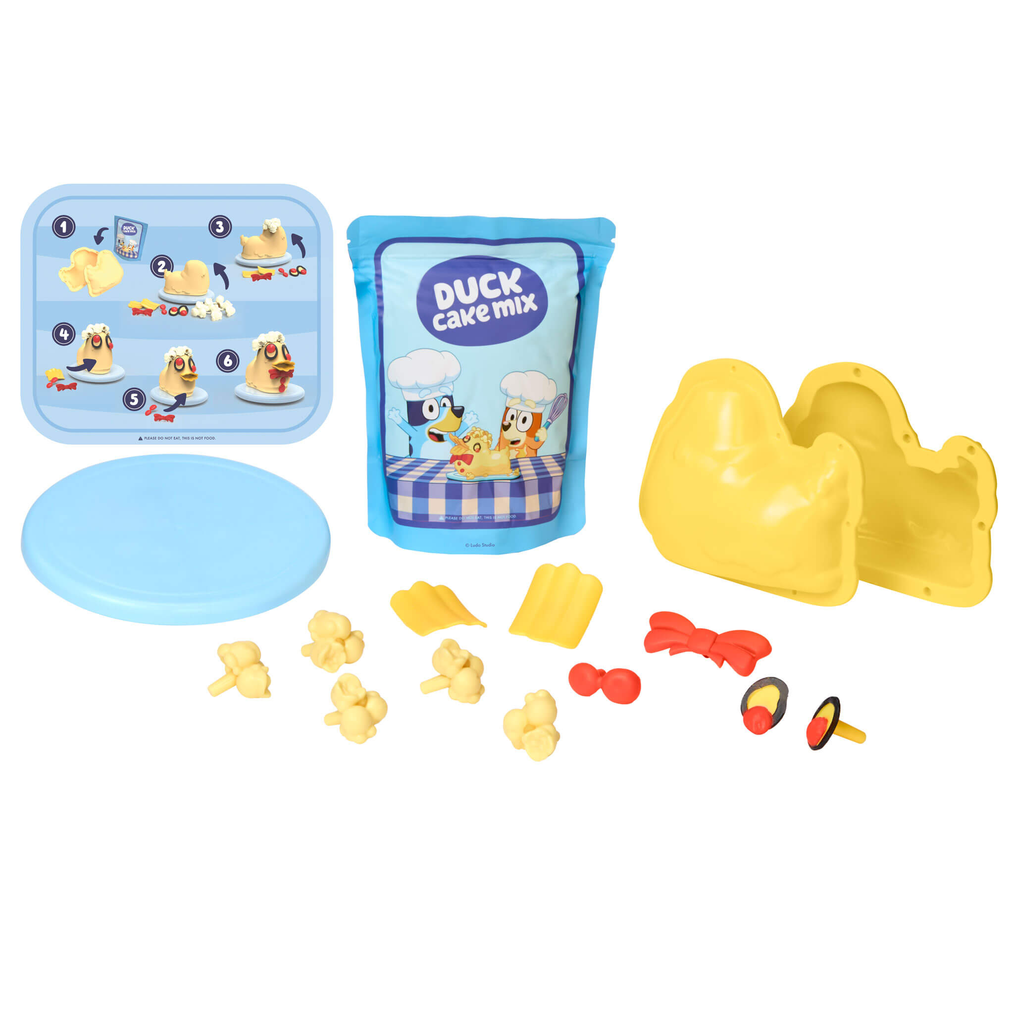Creative Chefs Bluey - Duck Cake Kit - Pretend Baking Kit with Recipe Cards and Play Ingredients for Creative Dessert Role Play