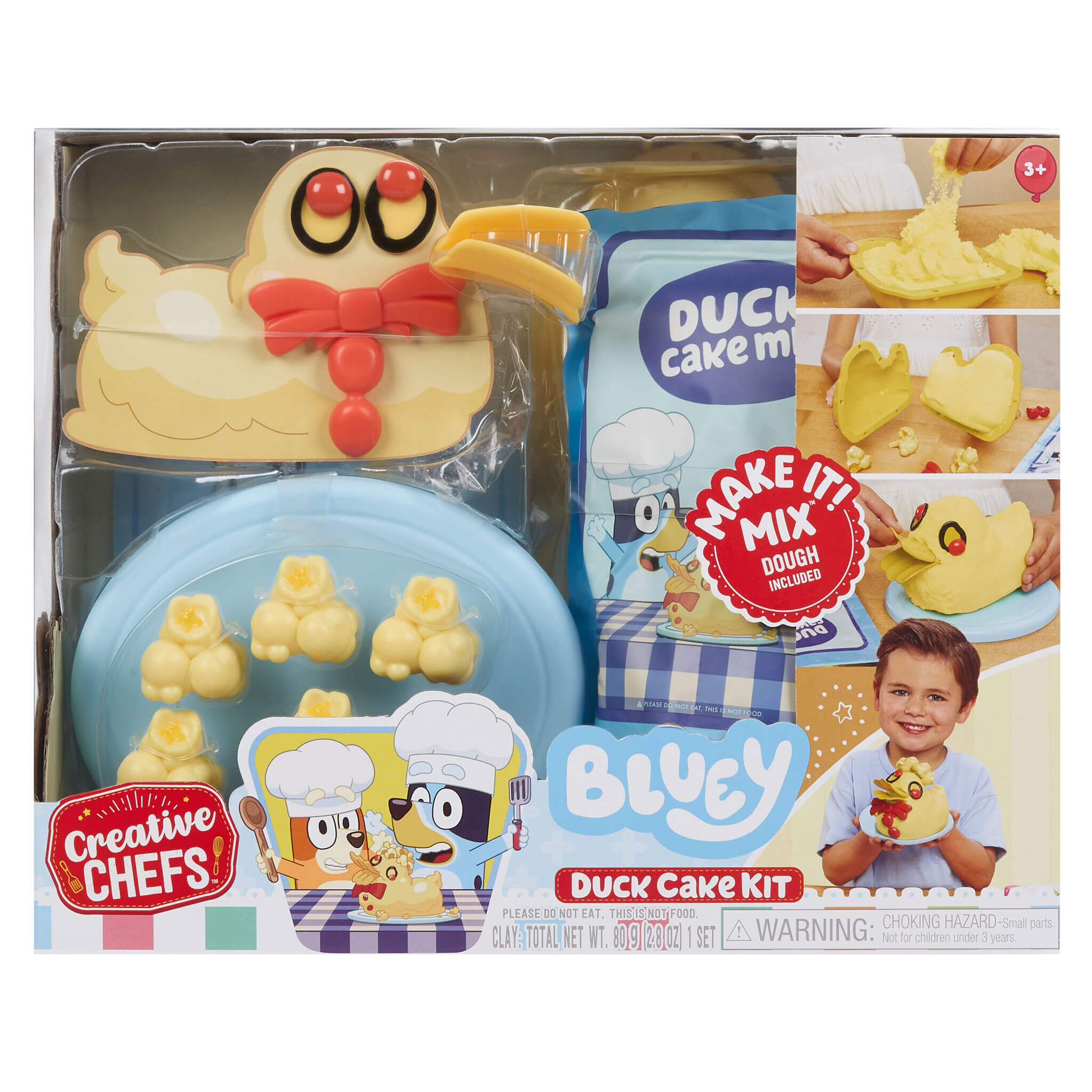 Creative Chefs Bluey - Duck Cake Kit - Pretend Baking Kit with Recipe Cards and Play Ingredients for Creative Dessert Role Play