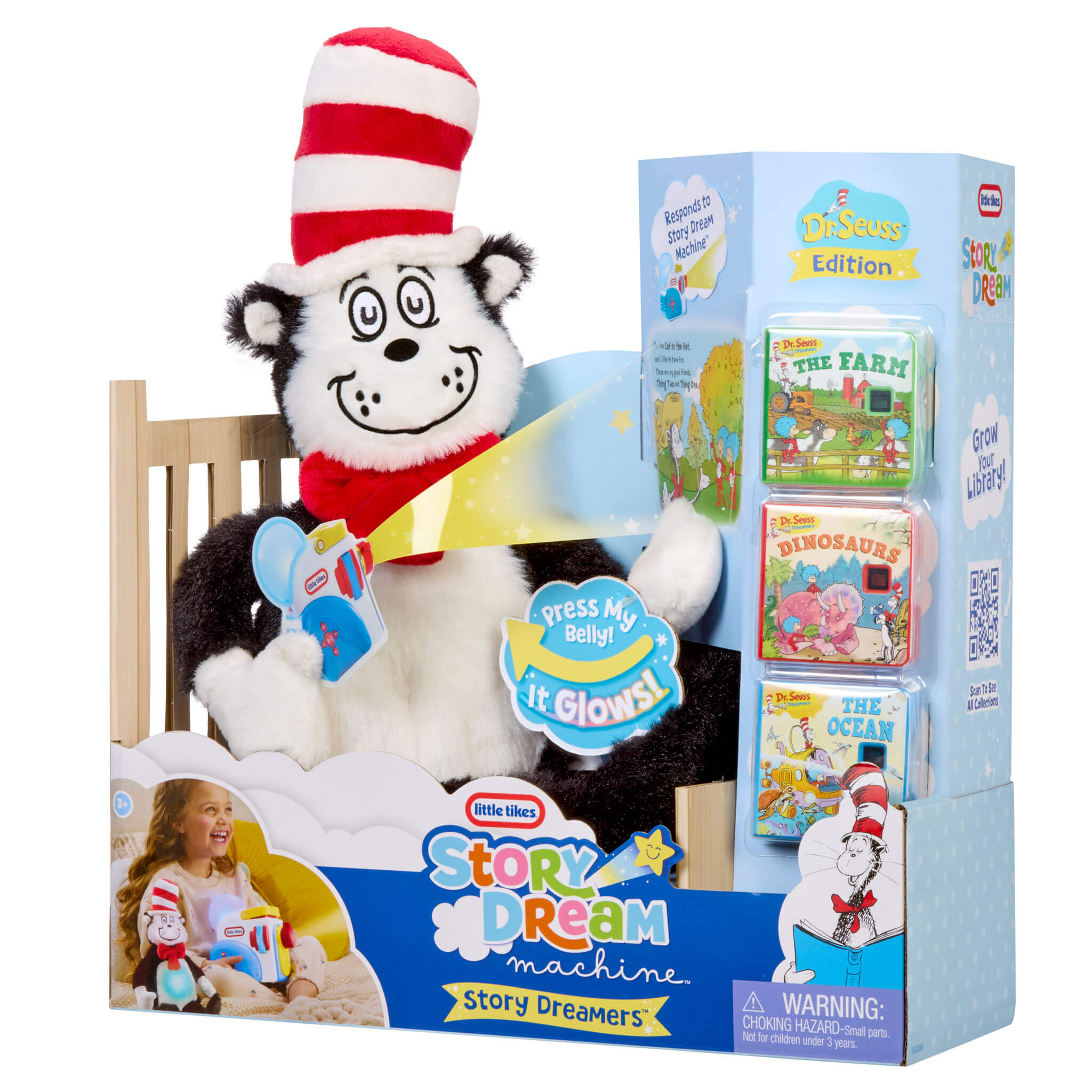 Story Dreamers Cat in the Hat Plush - Interactive Talking Plush for Story Dream Machine for Responsive Storytime and Cuddly Play