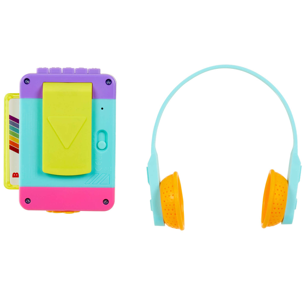 Old School Rainbow Remix Music Player - Cassette-Style Light-Up Music Toy for Musical Play and Early Learning