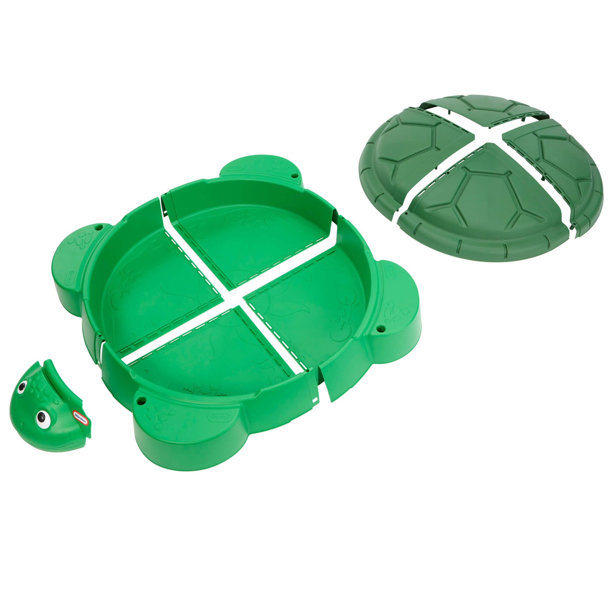 Turtle Sandbox - Outdoor Sand Play Center with Protective Lid for Backyard Digging, Building and Sensory Play