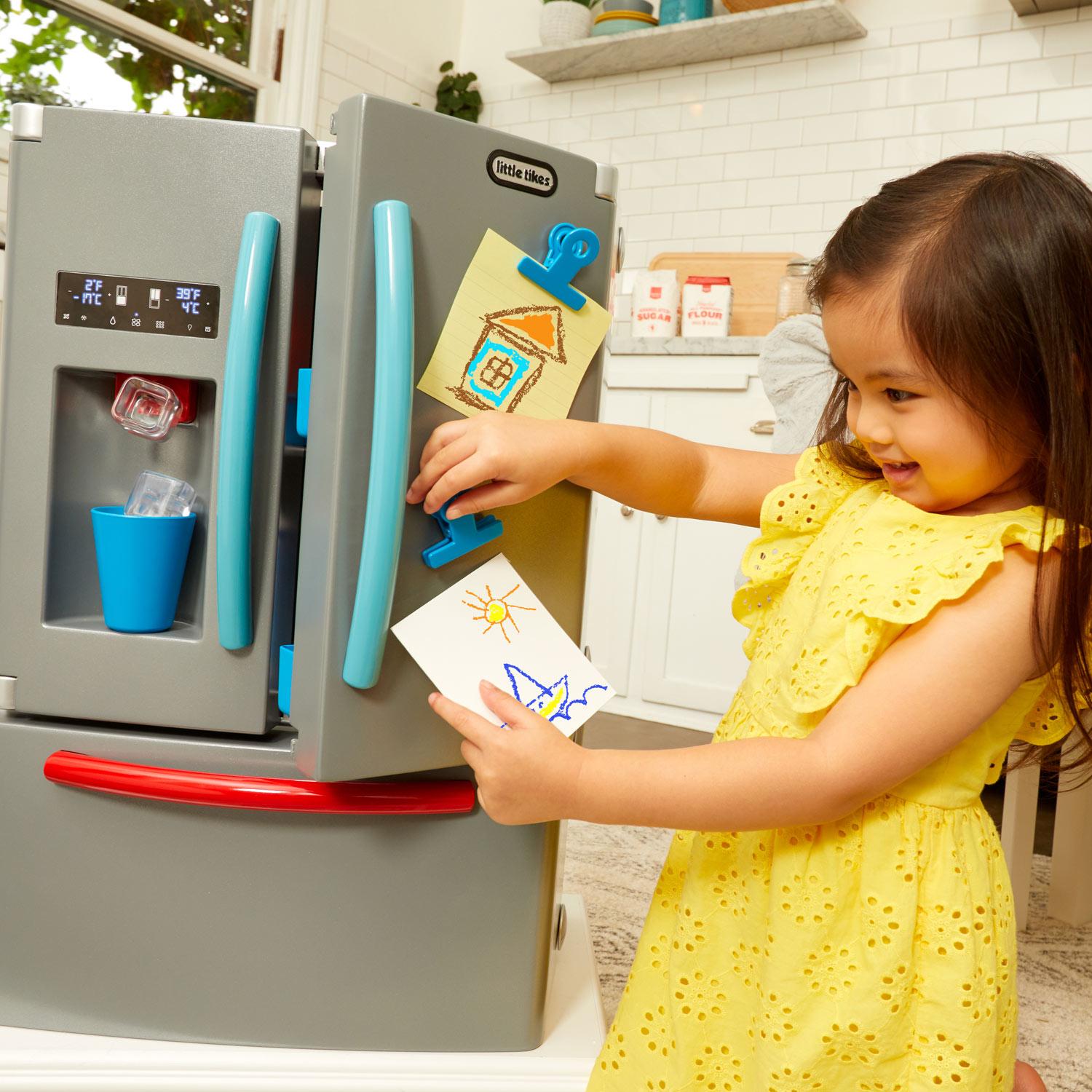 First Fridge - Realistic Pretend Kitchen Fridge with Accessories for Kitchen Role Play and Food Organization