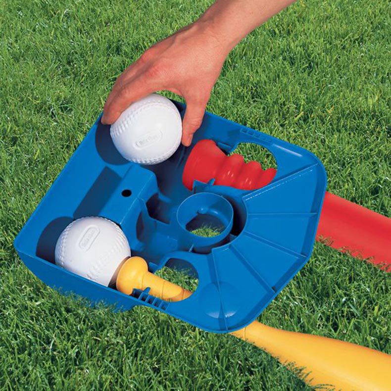 TotSports T-Ball Set - Beginner Batting Set with Adjustable Tee for Early Baseball and Softball Practice