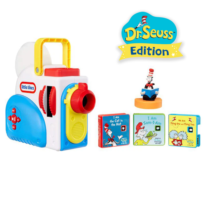Story Dream Machine Dr. Seuss Starter Pack - Portable Story Projector Set with Character Figurine for Read-Along Adventures at Home or Away